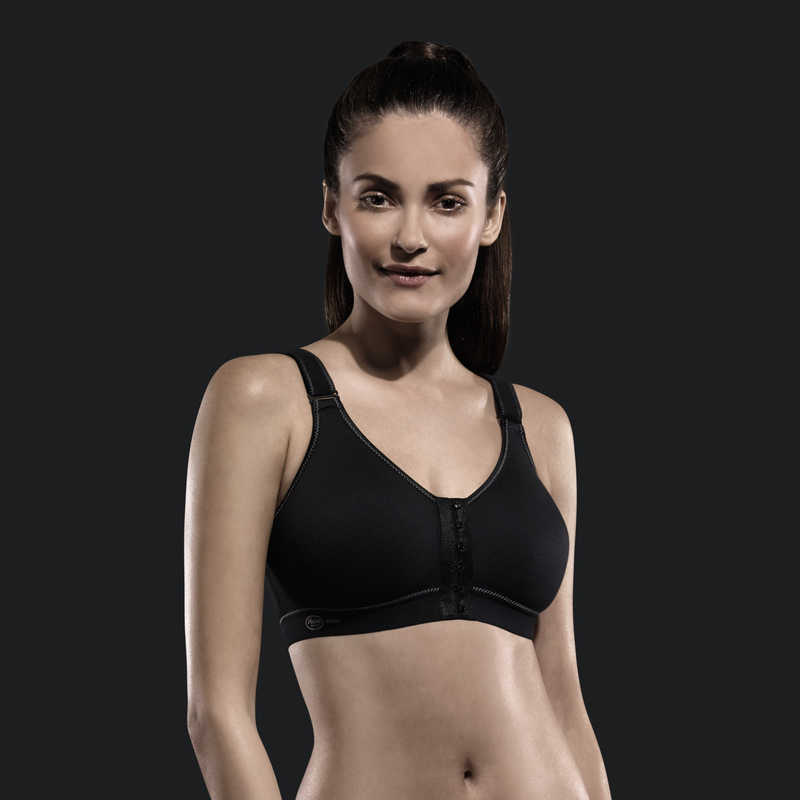 Active Front Close Sports Bra Black 32D by Anita